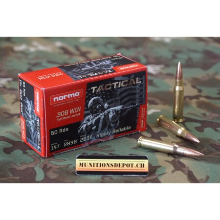 Norma .308 Win Tactical 147grs/9.5g; 50 Stk