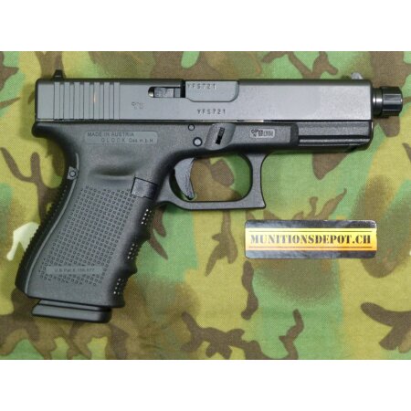 Pistole Glock 19 Gen4 9mm Para mit Gewindelauf